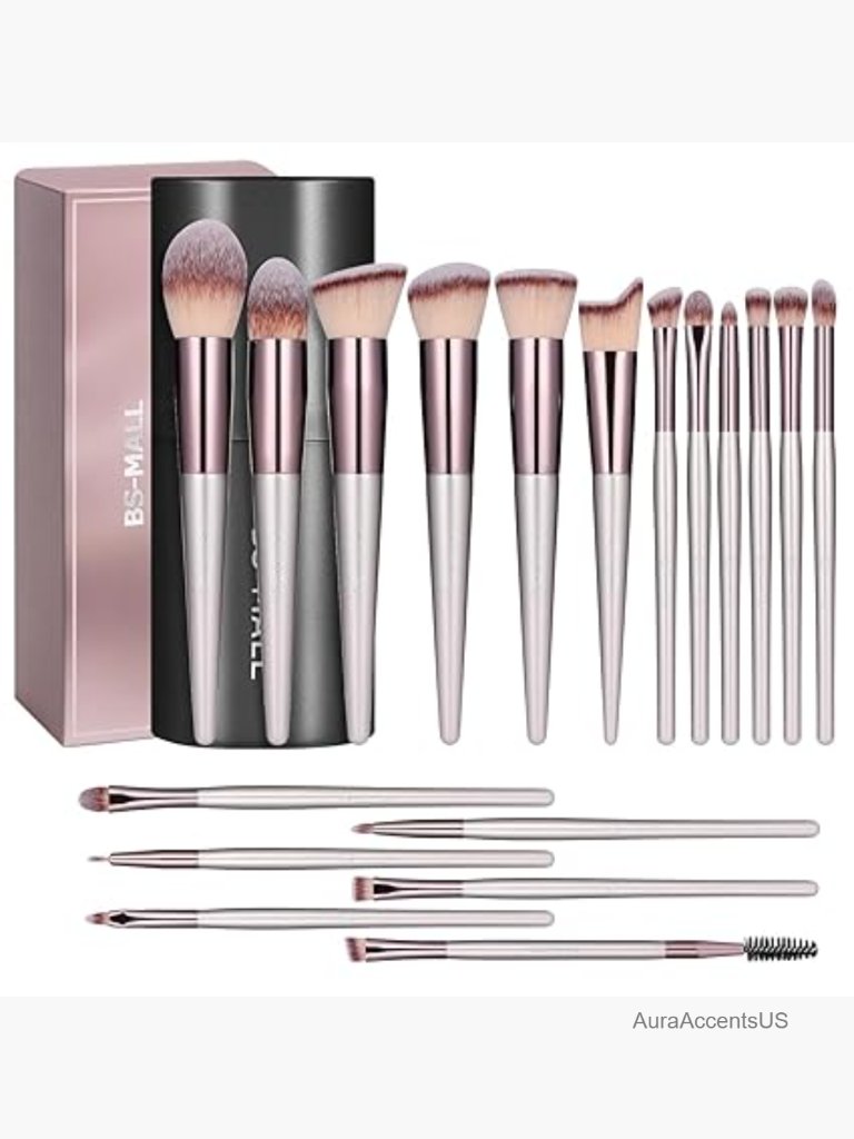 18 Pcs Makeup Brush Set Professional Foundation Powder Concealers Eyeshadow